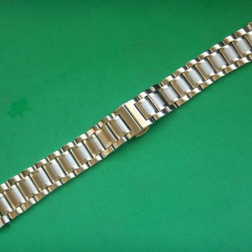 18 mm 19 mm ÉLÉGANT BRACELET ACIER SUR BOUCLE DÉPLOYANTE PAPILLON AVEC POUSSOIR