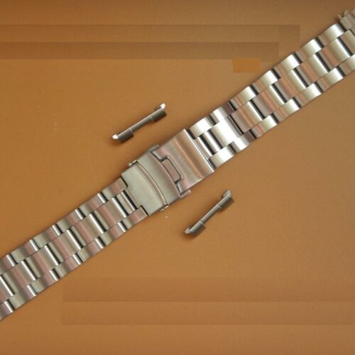 20 OU 22 mm BRACELET "OYSTER" ACIER BOUCLE DÉPLOYANTE AVEC RABAT ET POUSSOIRS