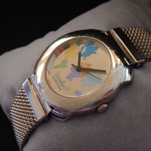ORIGINALE MONTRE BENETTON BY BULOVA MIXTE SUR EXTENSIBLE MAILLE MILANAISE ETA 562 101